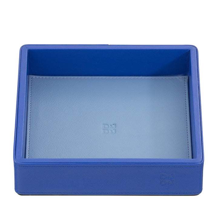 DUDU Svuotatasche in Pelle Colorato di Design da Ingresso Porta Oggetti, 14x14cm, con Scatola Regalo