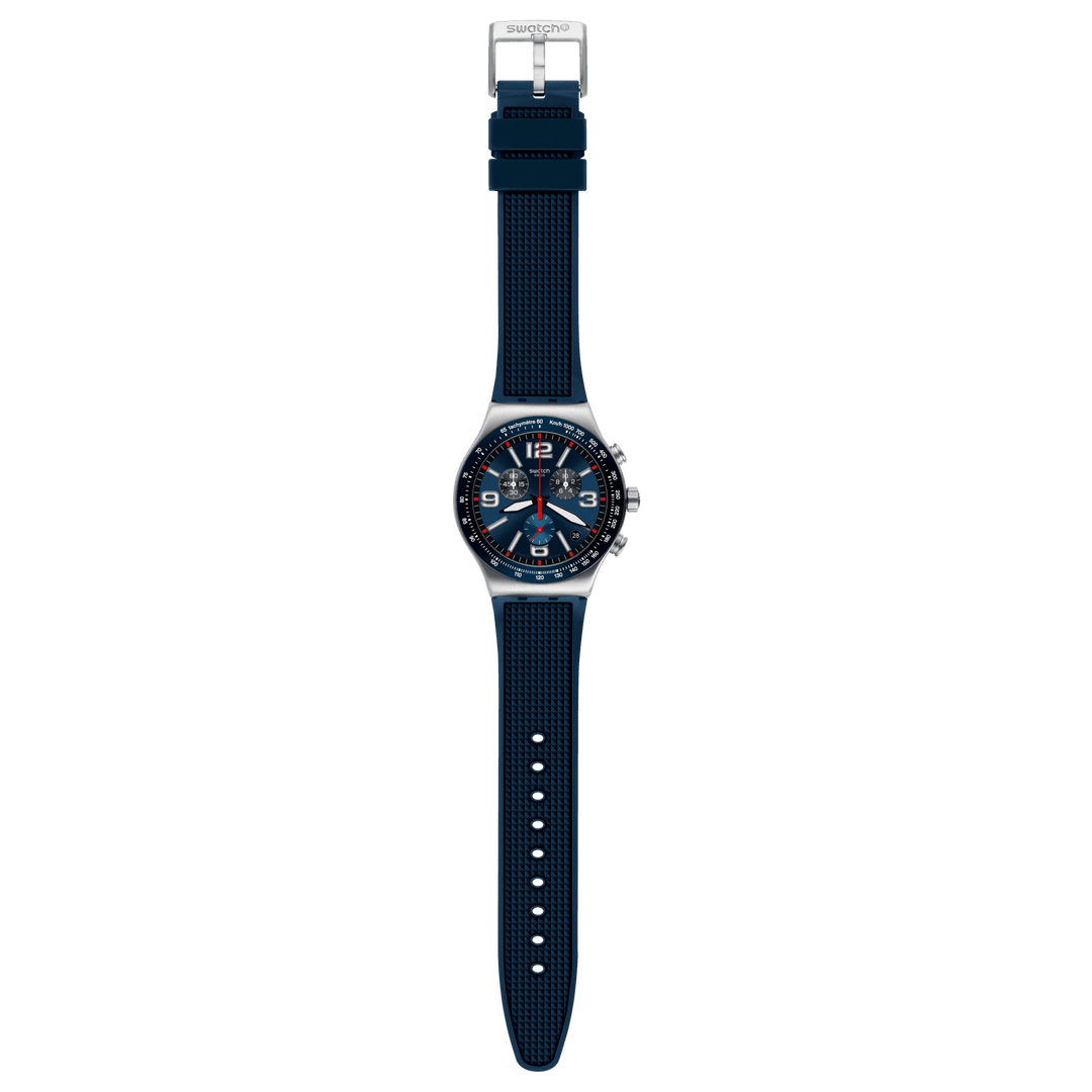 Swatch orologio BLUE GRID Originals Irony Chrono 43mm YVS454 - Capodagli 1937