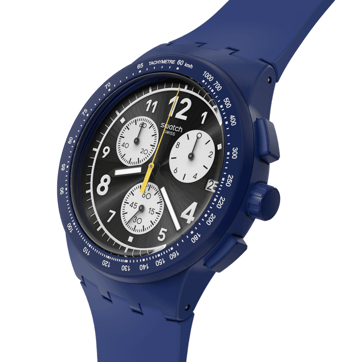 Swatch orologio NOTHING BASIC ABOUT BLUE Originals Chrono SUSN418 - Capodagli 1937