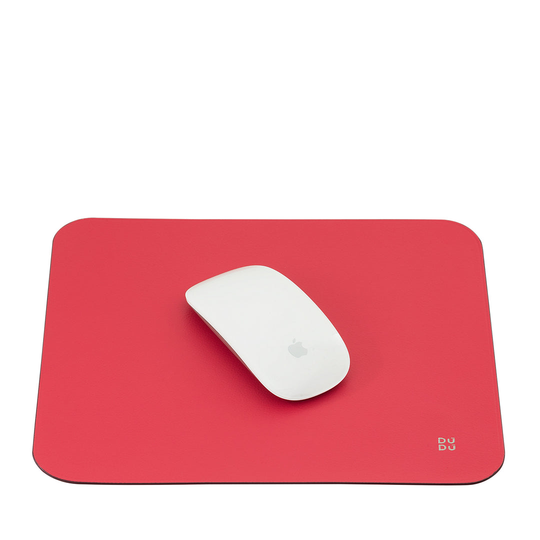 DUDU Mauspad aus weichem Leder, dünn, Design, 25 x 22 cm, rutschfest, Schreibtisch-Mauspad, bunt