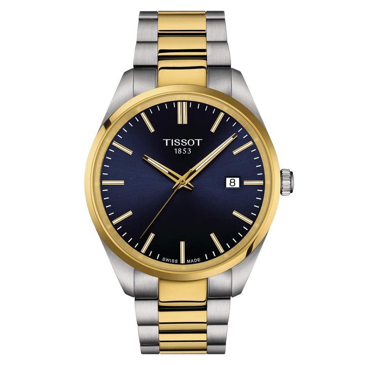 Tissot orologio PR 100 40mm blu quarzo acciaio finiture PVD oro giallo T150.410.22.041.00 - Capodagli 1937