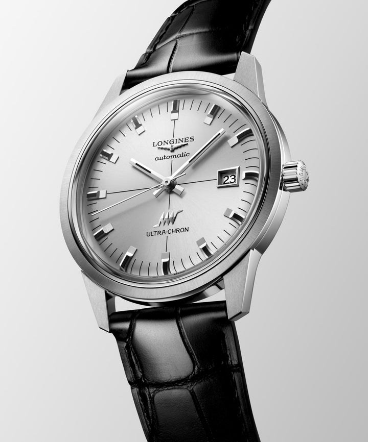 Longines orologio Ultra-Chron Classic 37mm argento automatico acciaio L2.537.4.72.2