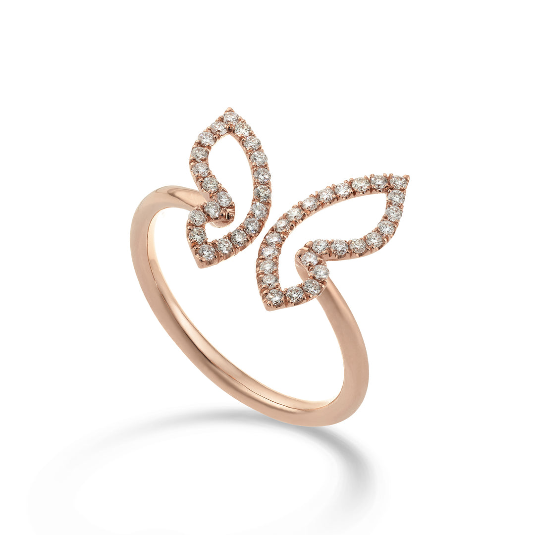 Golay Mariposa-Ring mit mittelgroßem Schmetterling und Diamanten AFFA002DI-22182110066