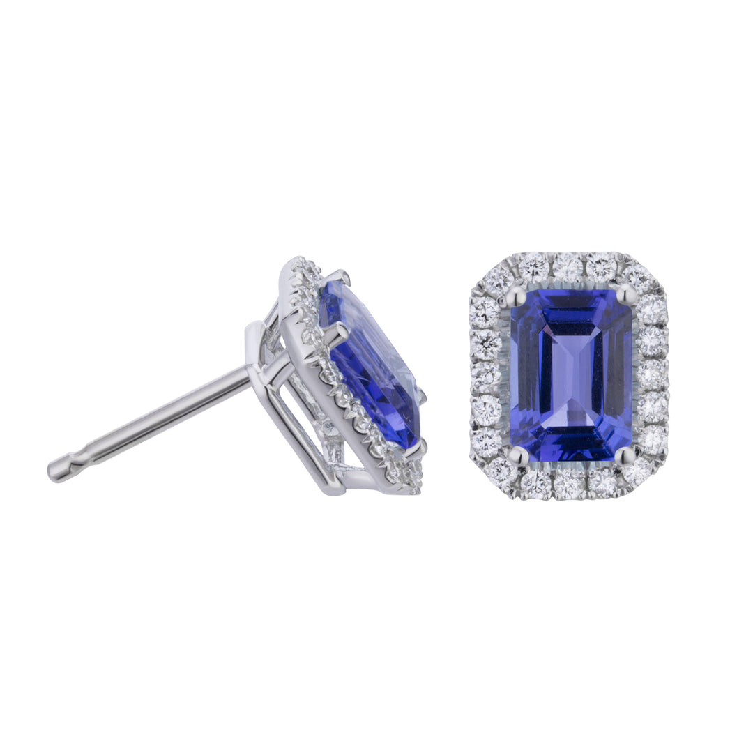 Golay Ohrringe Tansanit 7x5 achteckig und Diamanten OCL072DITZ3-23166110348