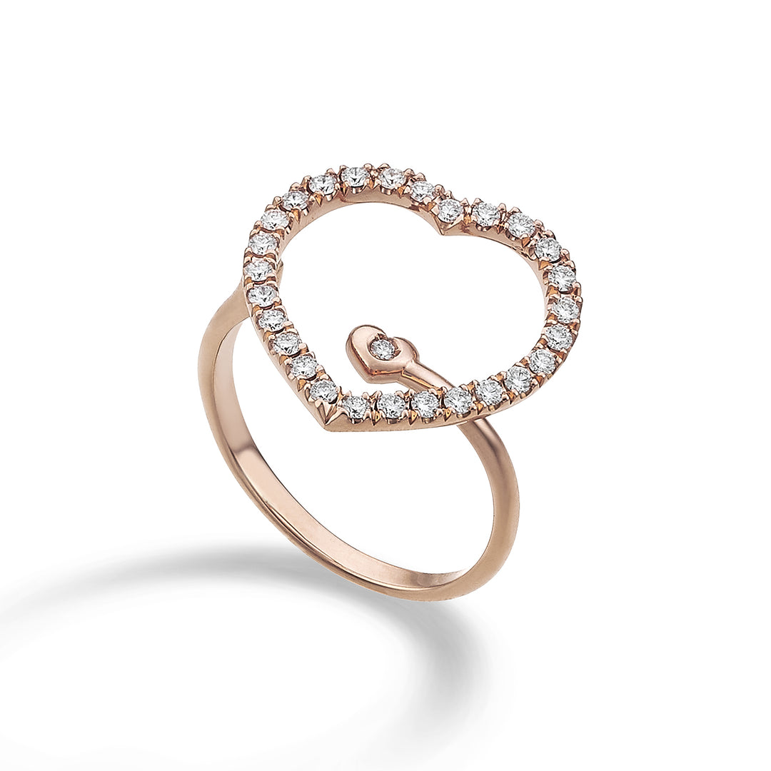 Golay ring love me large heart diamonds and diamond AFCU001DI1-22119110011
