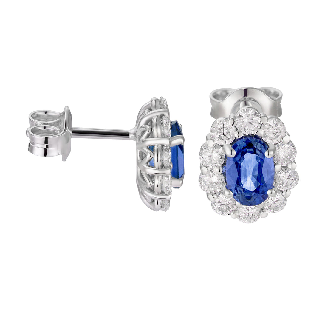 Golay oval sapphire earrings 6x5 and diamonds OCL043DIZB-26111110338