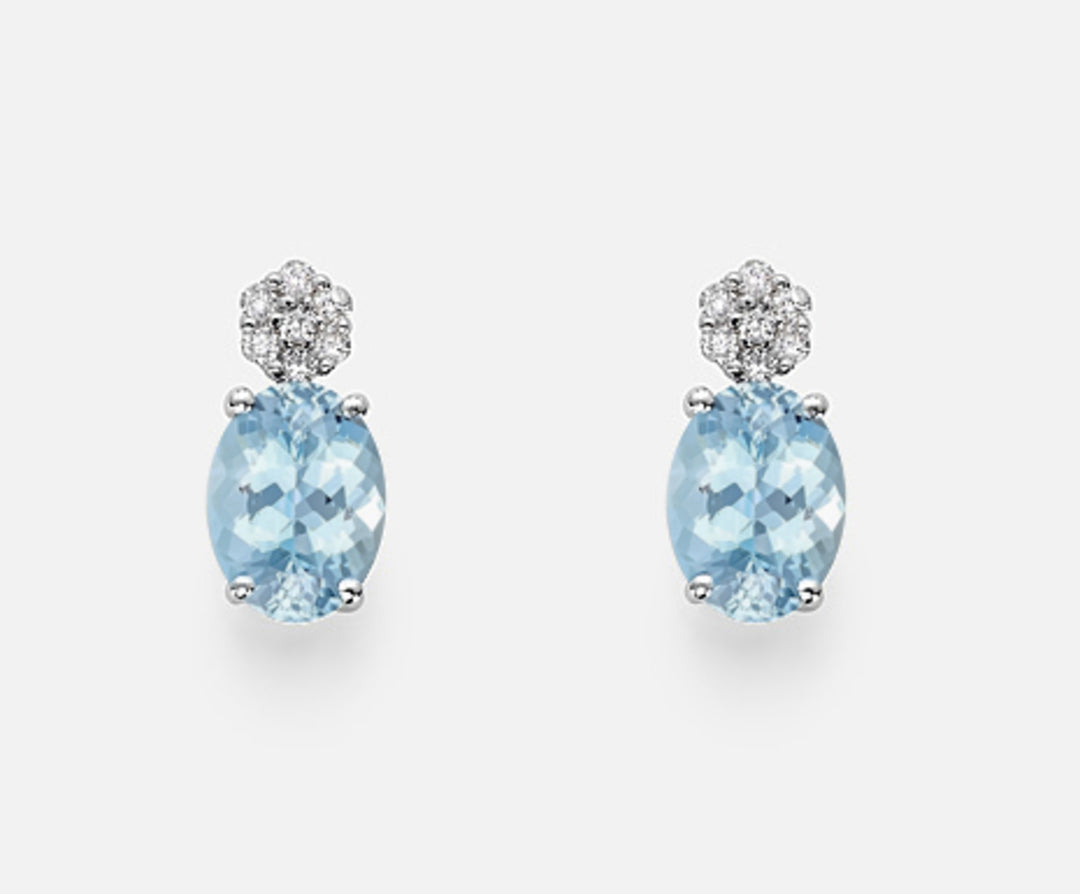 Nihama oder 18k ovaler Aquamarin 7x5 ct.1,00 Durchm. ct. 0,08 NO5014O4AM