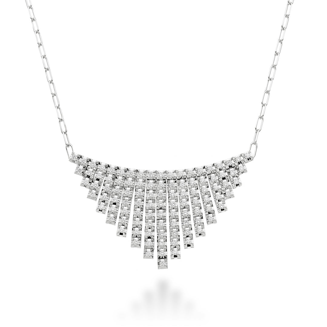 Golay multi-stone choker with "v" pattern cast. framework GMPF003DI-23241110038