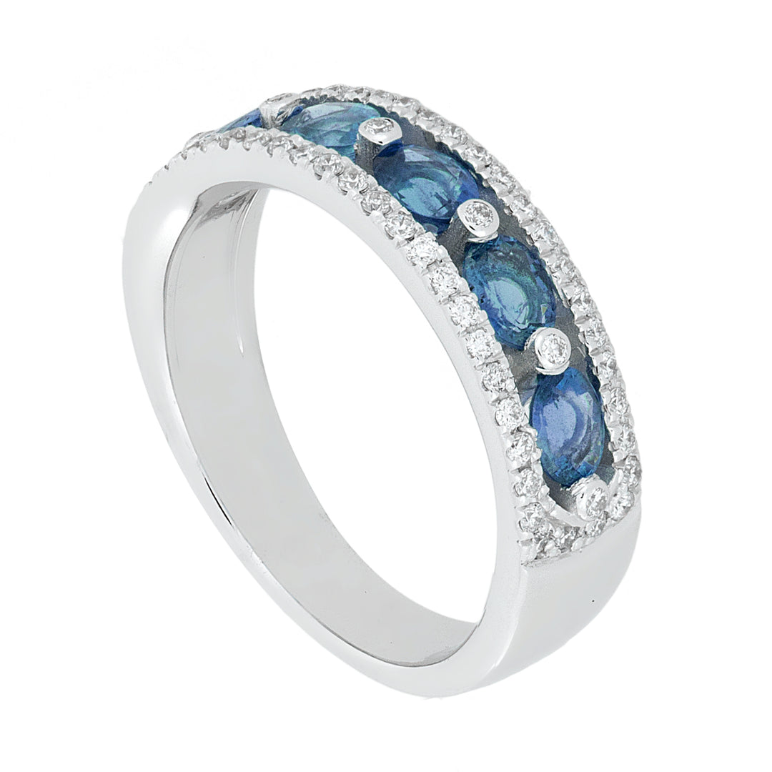Bague demi-ronde Golay avec saphirs ovales AFMG006WDIZB-25276110077
