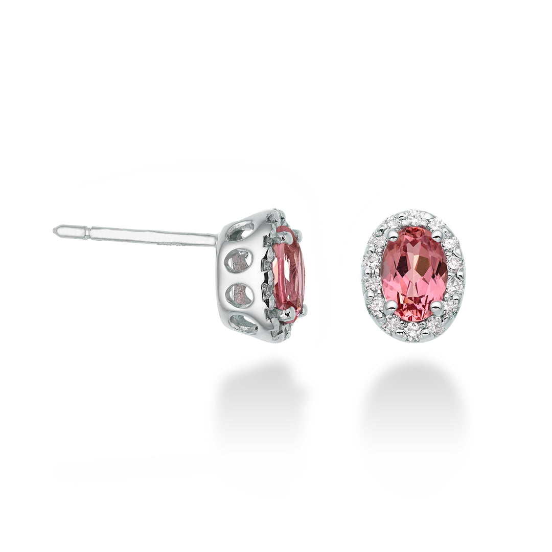 Nihama or 18k oval pink sapphire 6x4 ct.1.20 dia ct.0.18 NO5038O4ZFRP