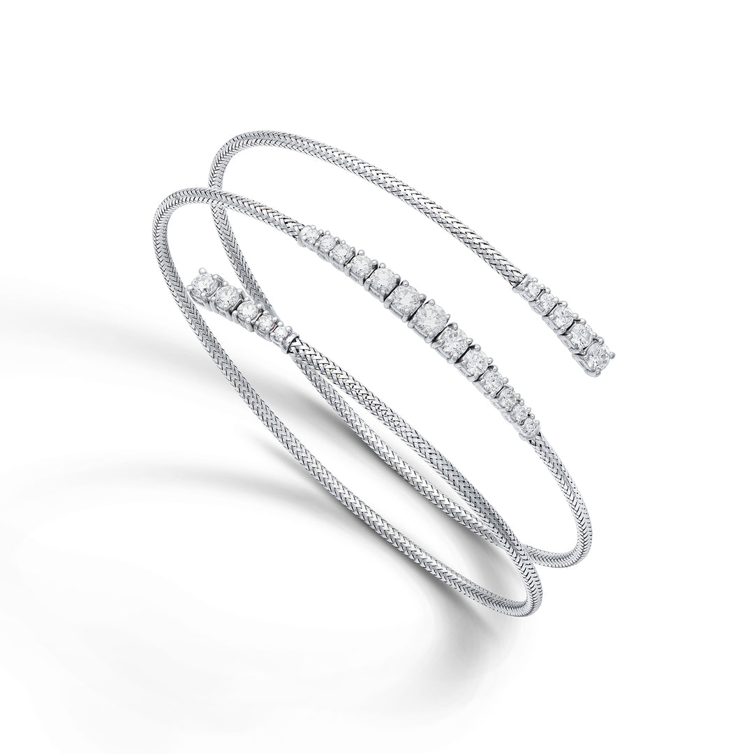World Diamond Group br 18k maille diam. Or blanc 1,41 ct GBMAGLIA03DIO4