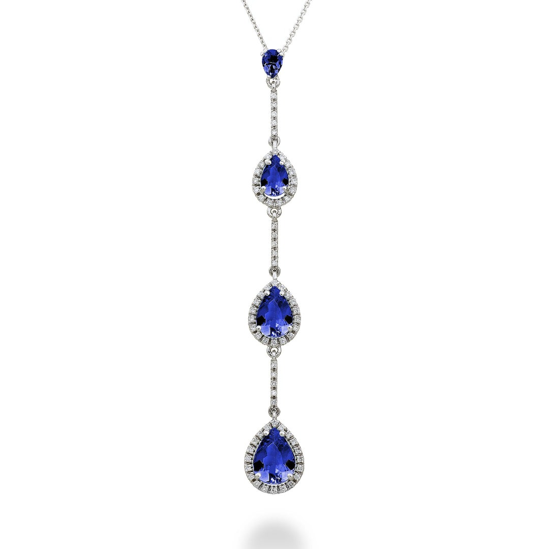 Golay necklace tanzanite drops contour and bars dia PCLC206DTZP68-23058110038