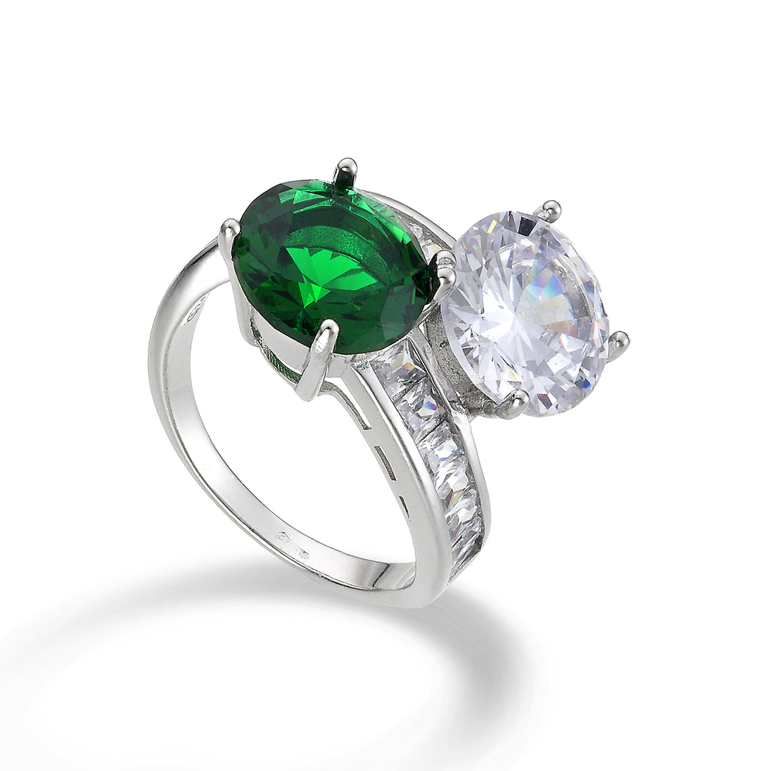 Nihama an ag925 gem swarovski bianchi e verde NA7191A4VERDE00