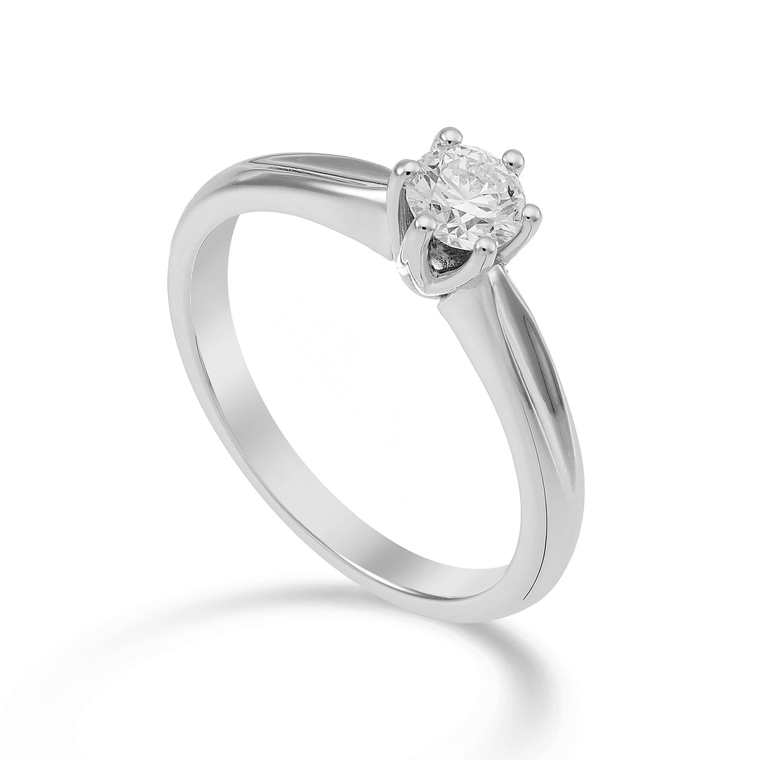 Bague solitaire World Diamond Group à 6 griffes ASL046DI-23009110105