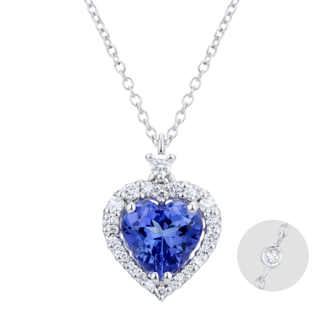 Golay tanzanite heart choker 7x7 with line and chain 6 PCLC061DITZ26C-23262110039