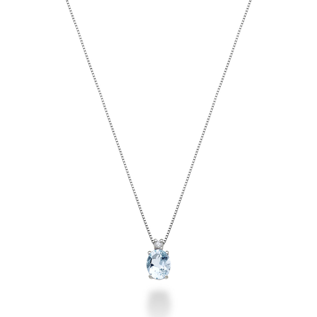 Aigue-marine ovale Mikiko cl 9k 4x3 ct.0,14 diam. ct.0,01 MD5180R4AM