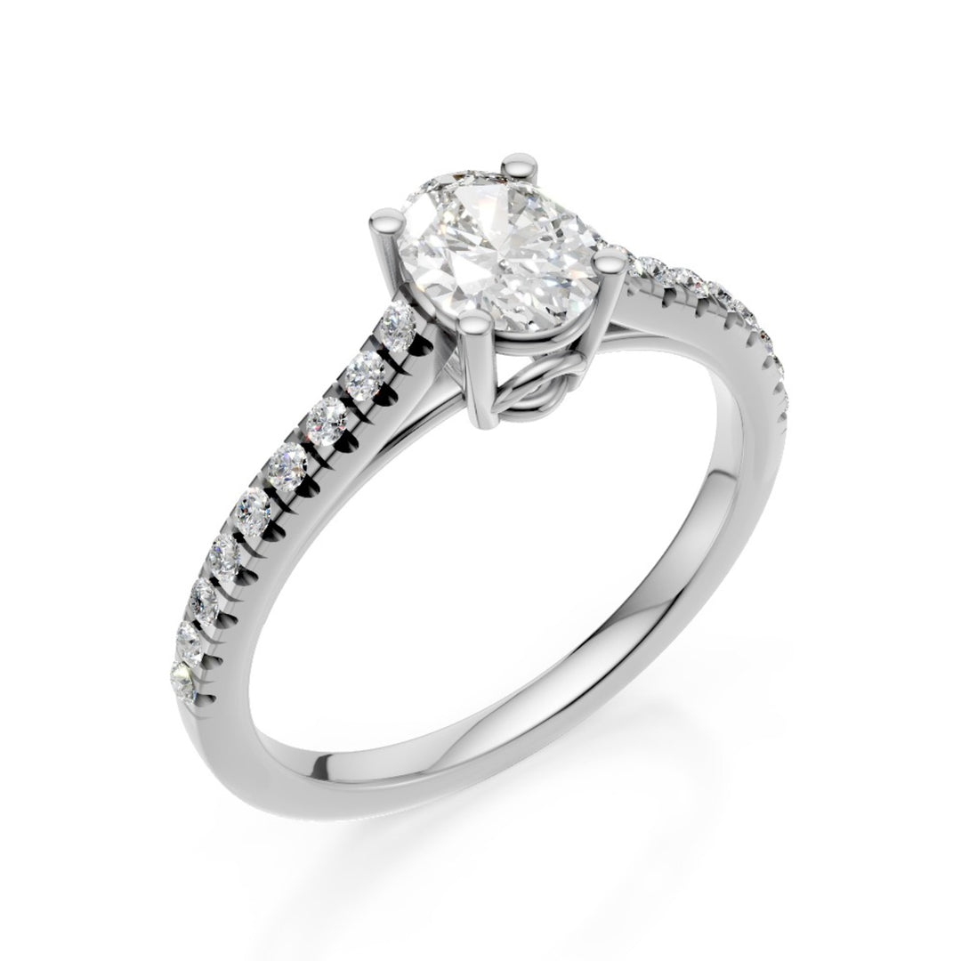 Nihama an 18kt solitario ovale lab g.d. ct. 0,67- centr. 0,50, gambo 0,17 NXD00AN020O4BI067