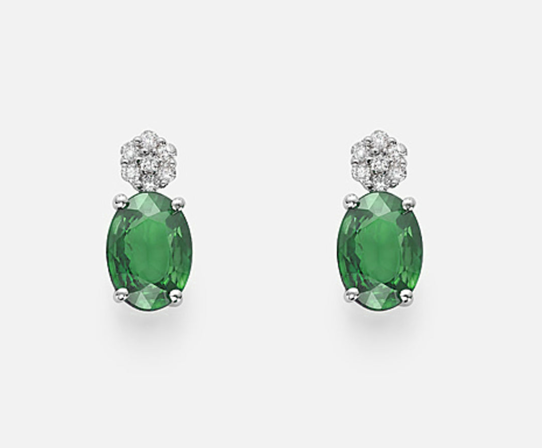 Nihama or 18k emerald no. oval 7x5 ct.1,20 diam. ct. 0.08 NO5014O4SMN120