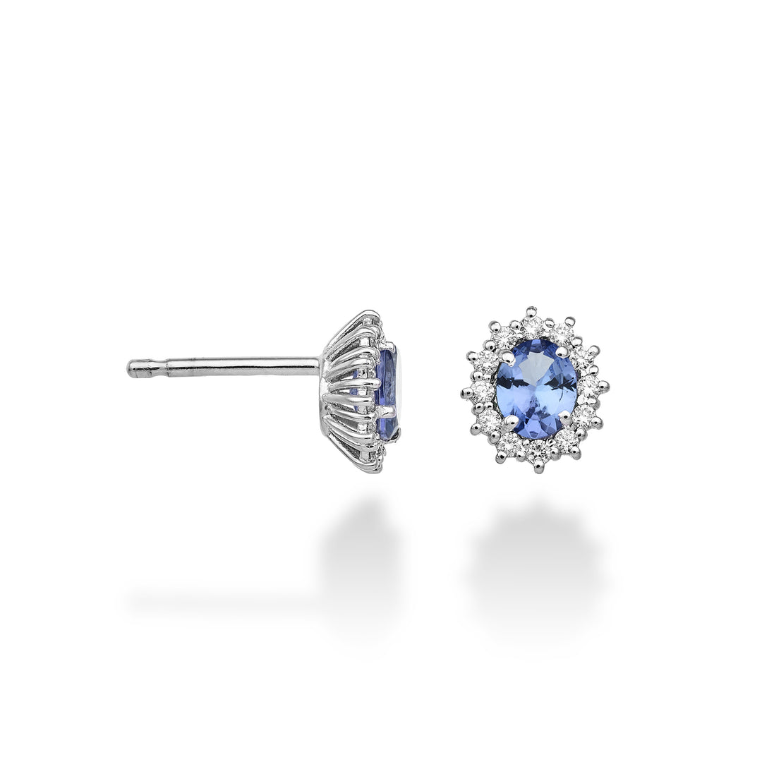Mikiko ou tanzanite ovale 18 carats 5x4 ct.0,60 diam. 0,20 ctMO5104O4TZN