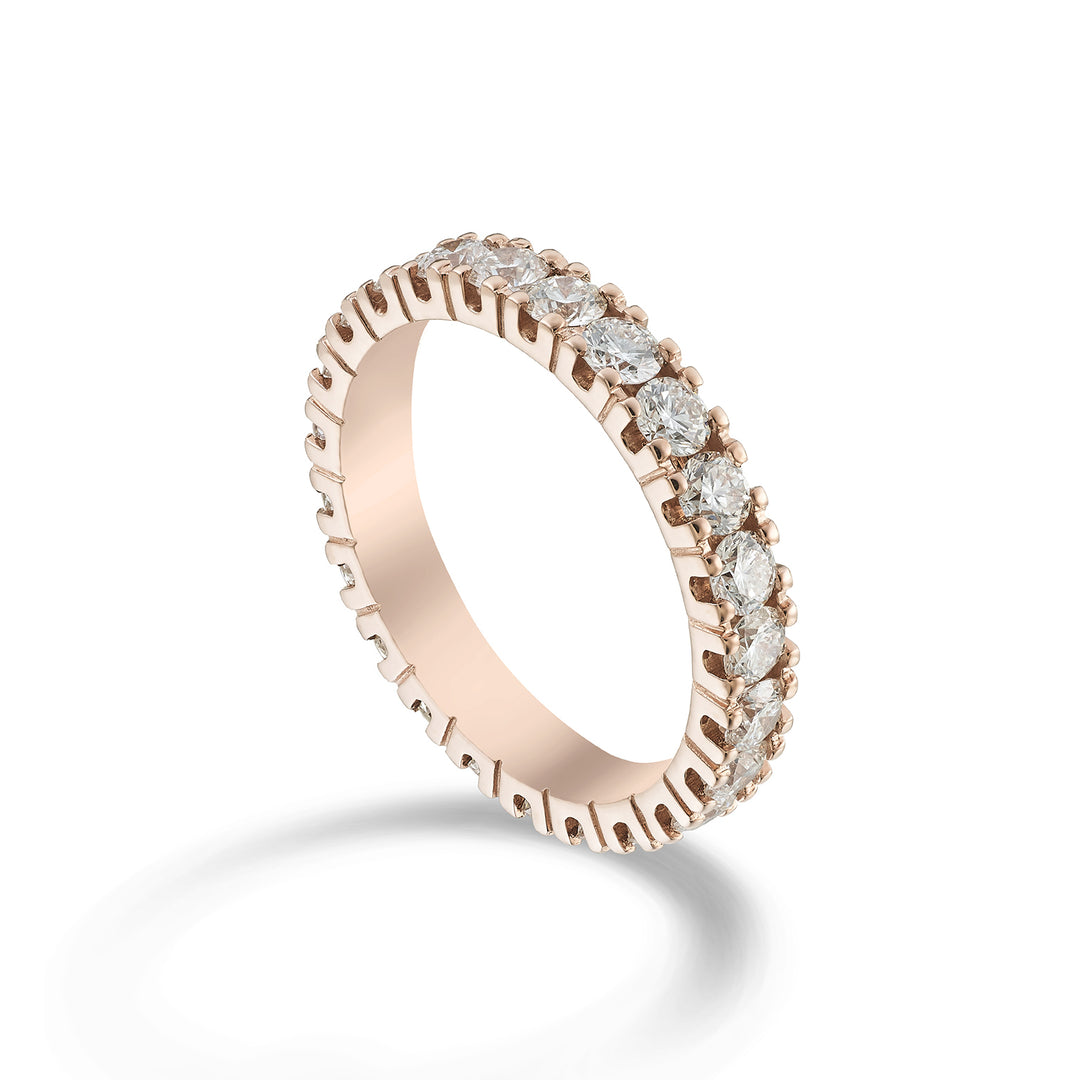 Golay linear rose gold finger ring AETL022DI152R-23164110064