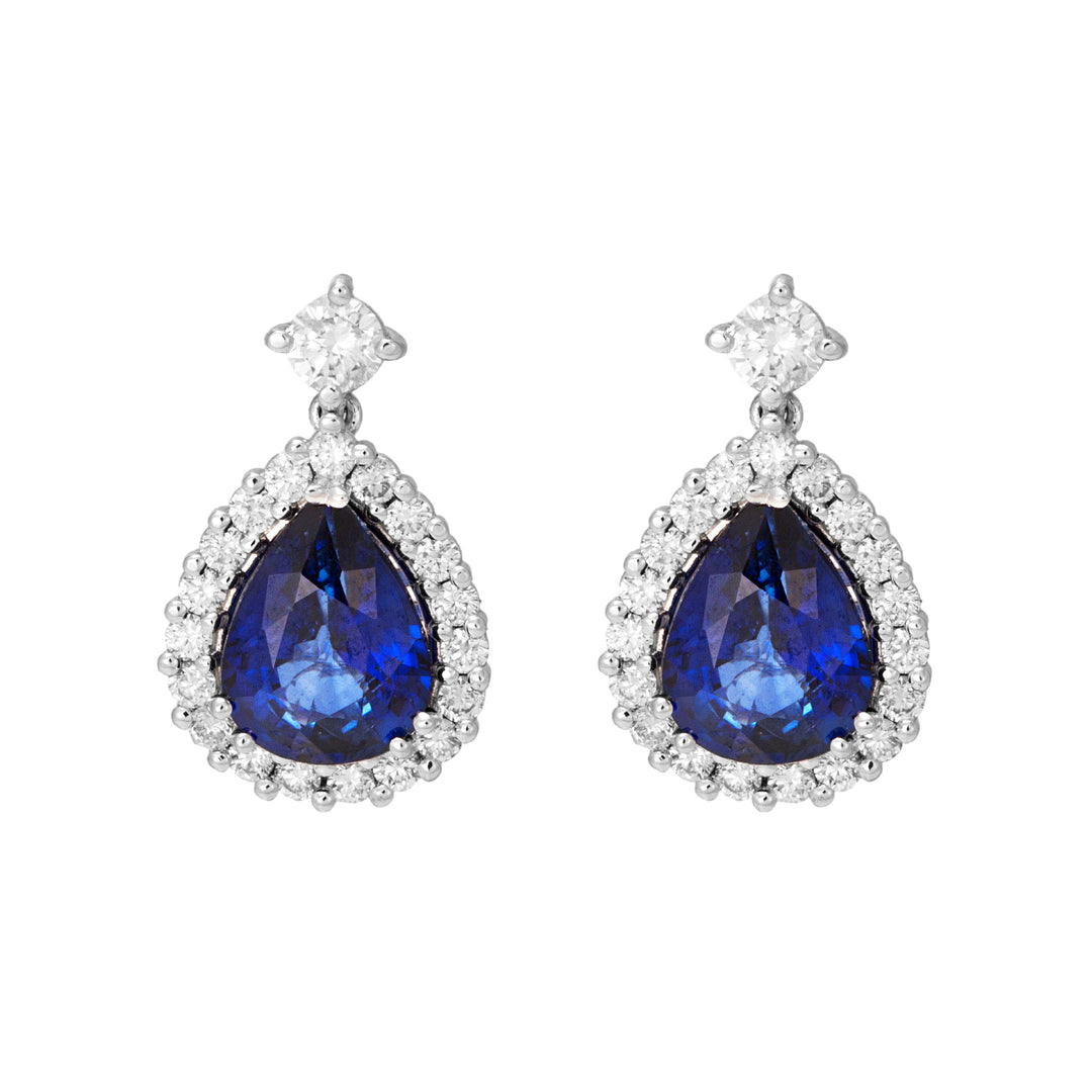Golay 6x8 drop sapphire and diamond earrings OCL027WDIZB-17045110106