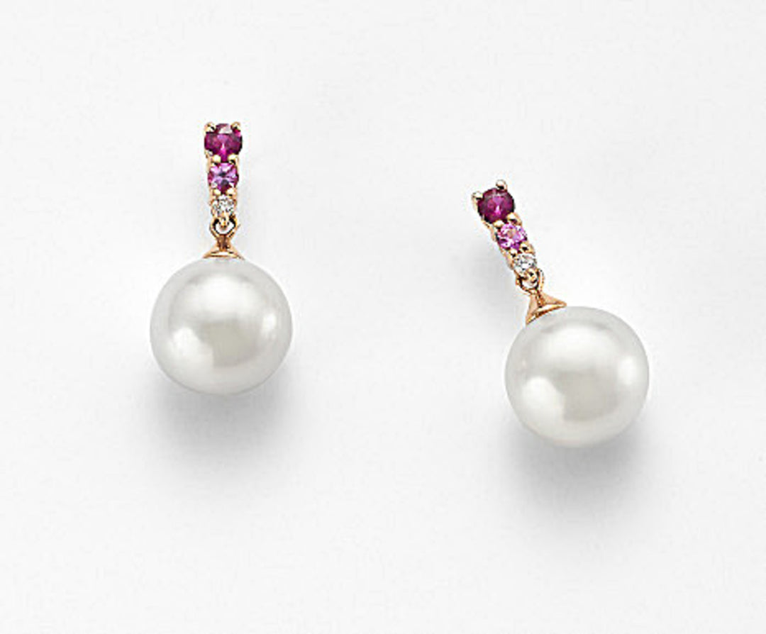 Mikiko ou 18k fw 9/9,5 diam. Saphir rose 0,03 ct 0,09 ct rubis 0,17 ct MO1349O3FABI090