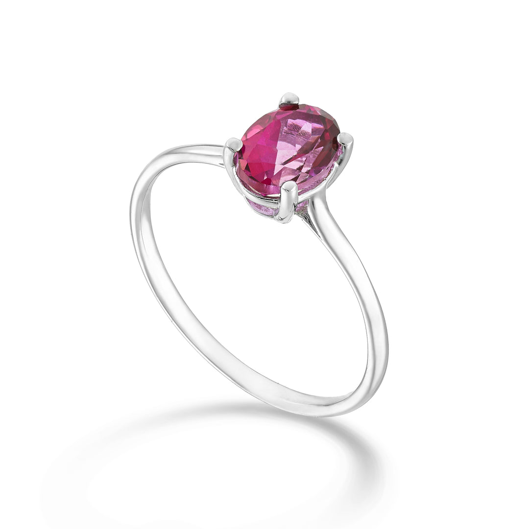 Nihama, ein ovaler rosa Topas aus 18 Karat, 7 x 5 ct. 0,80 NA5171O4TPPK