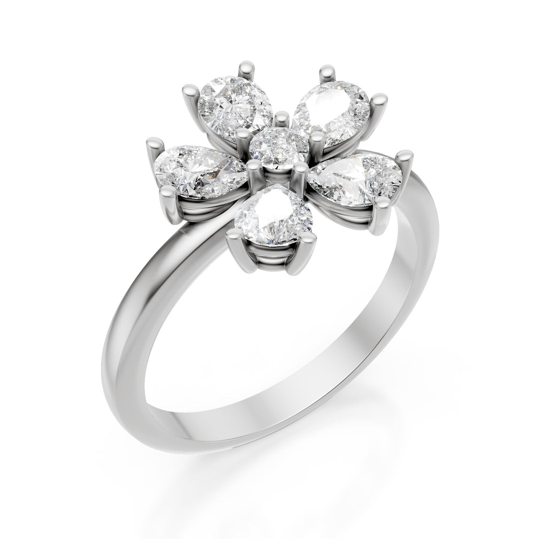 Golay Blumenring fünf Tropfen Diamant 0,20 ct weiß AMP568D020B-24303110055
