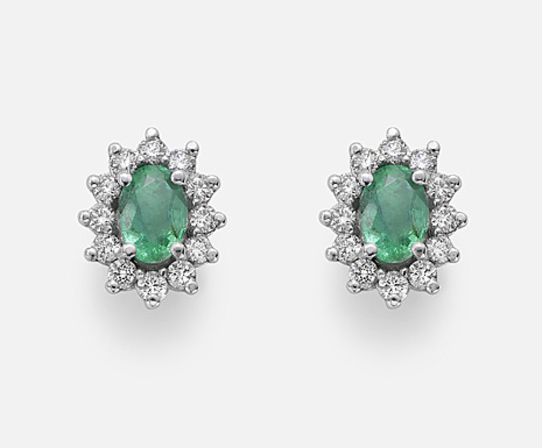 Mikiko or 9k oval emerald 6x4 ct.0,60 diam. 0.46 ct MO5030R4BE