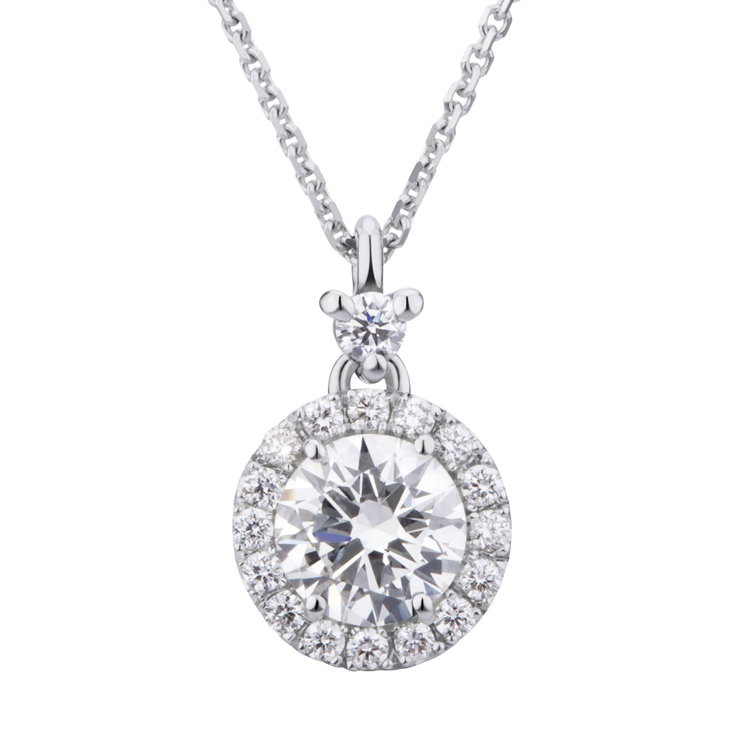 Pendentif solitaire Golay avec contour PCT008DI2-21110110044