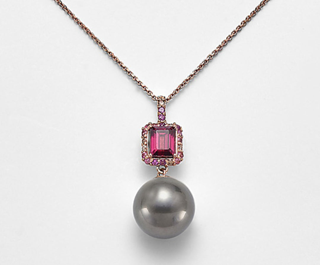 Mikiko cl 18k sspb 11/12 ct.0,06 diam marron, tourmaline rose et rhodolite MD0984O3SANE110