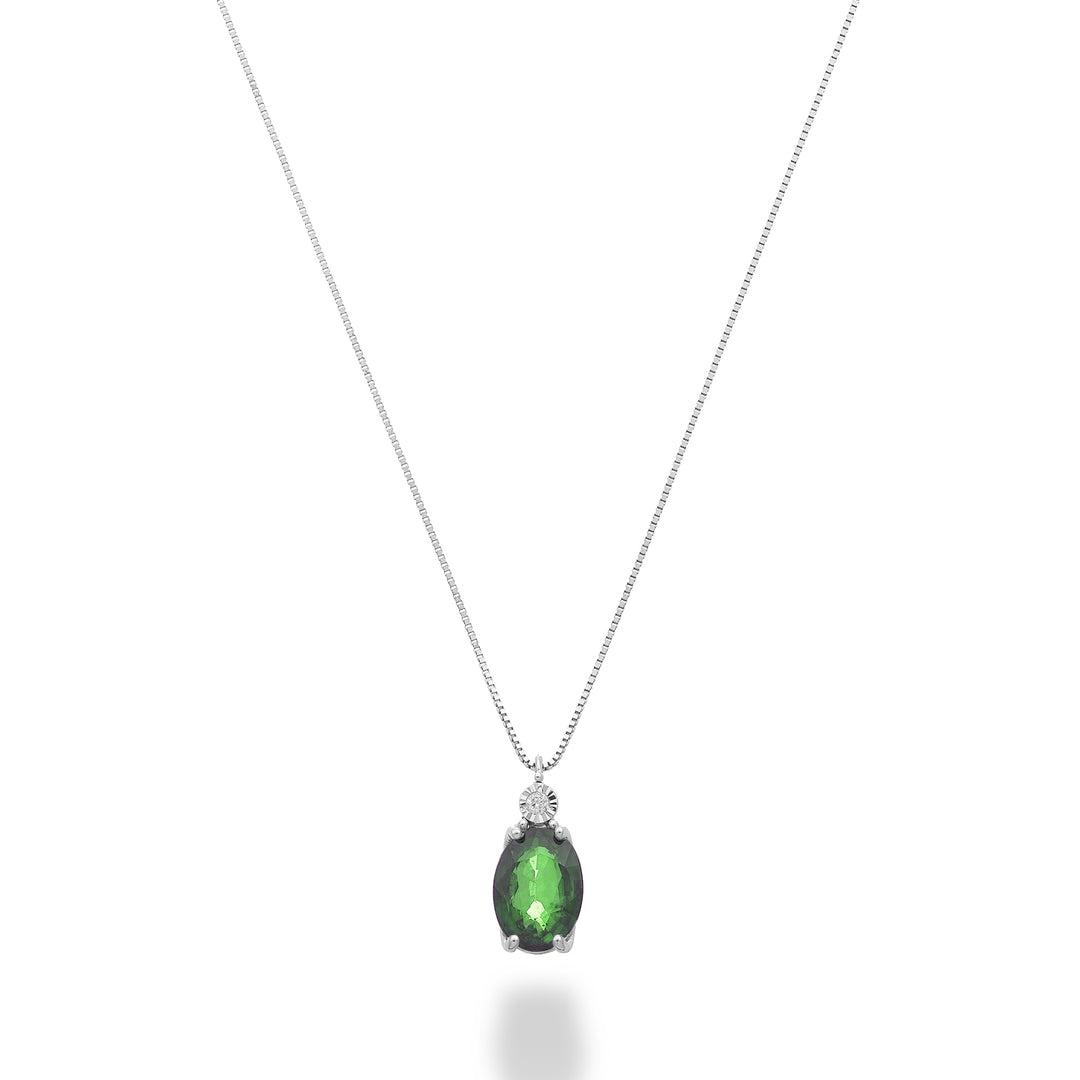 Nihama cl 18k emerald n. 7x5 oval with diamond ND5186O4SMN070