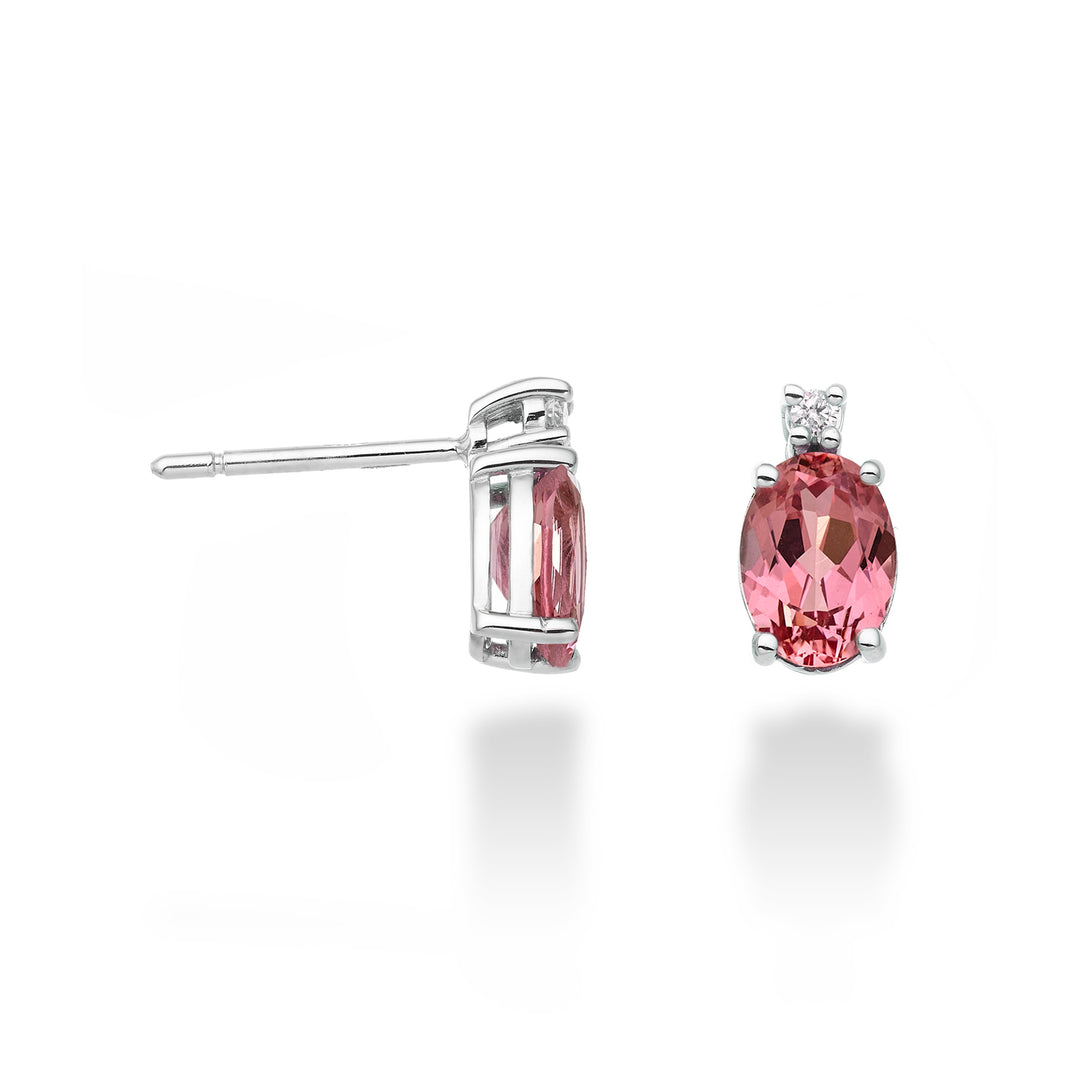 Mikiko oder 18 Karat ovaler rosa Saphir 6x4 ct.1,20 Durchm. ct.0,02 MO5023O4ZFRP