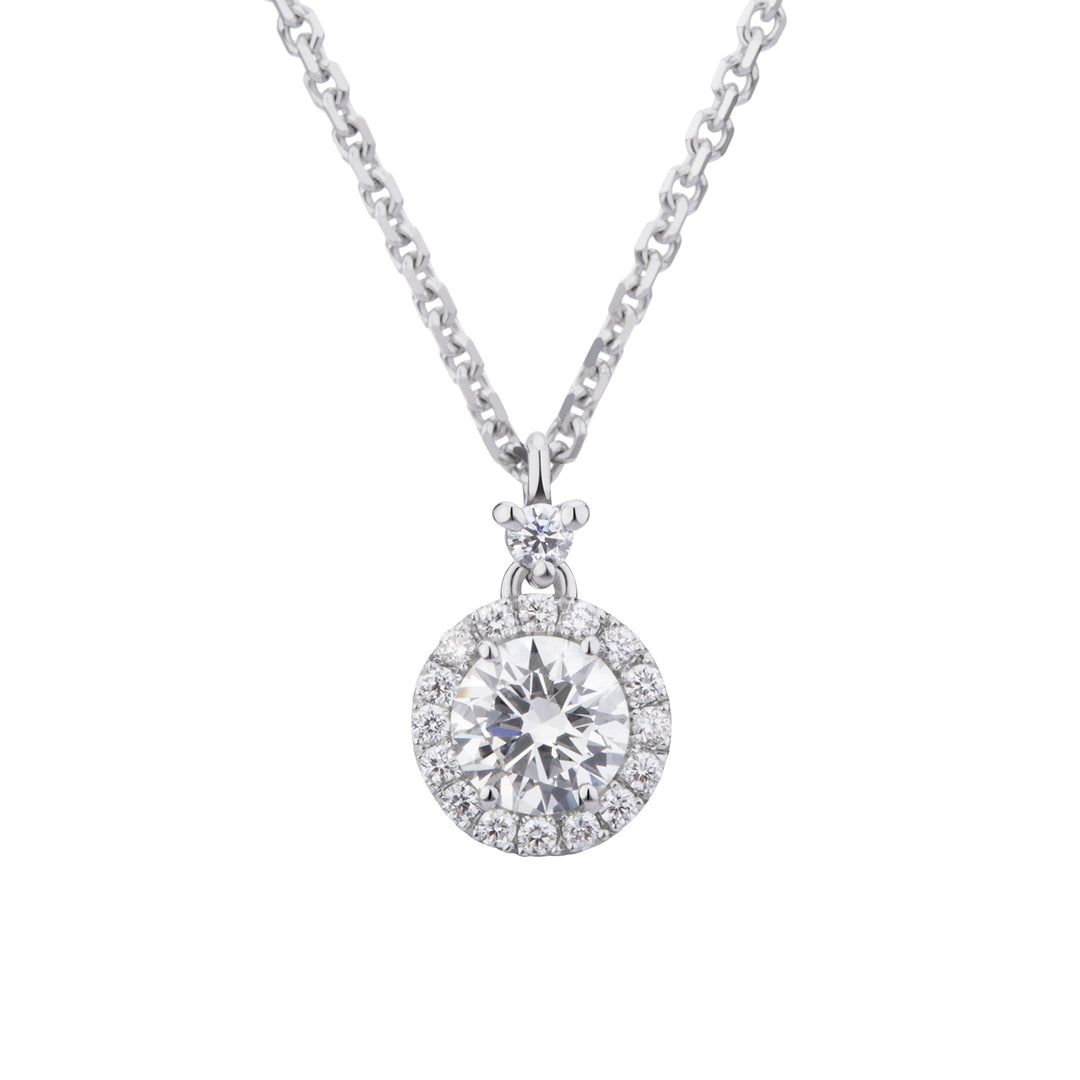 Halskette der World Diamond Group mit zentralem Diamanten von 0,10 ct und Umriss PCT008DI10PT-25167110098