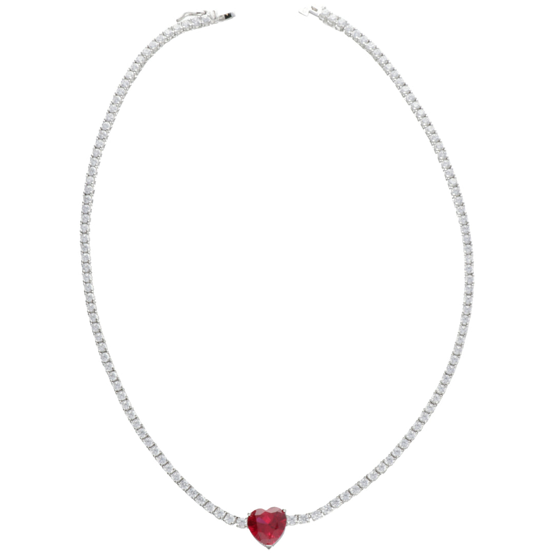 Mikiko cl ag925 gemme swarovski blanc et rouge MD7585A4RED00