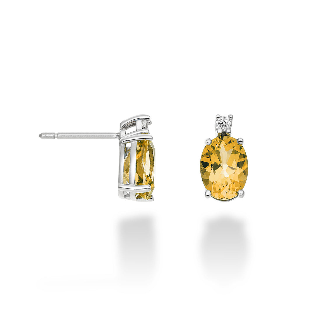 Mikiko or 18k citrino ovale 8x6 ct.2,20 diam. ct.0,05 MO5025O4CITR