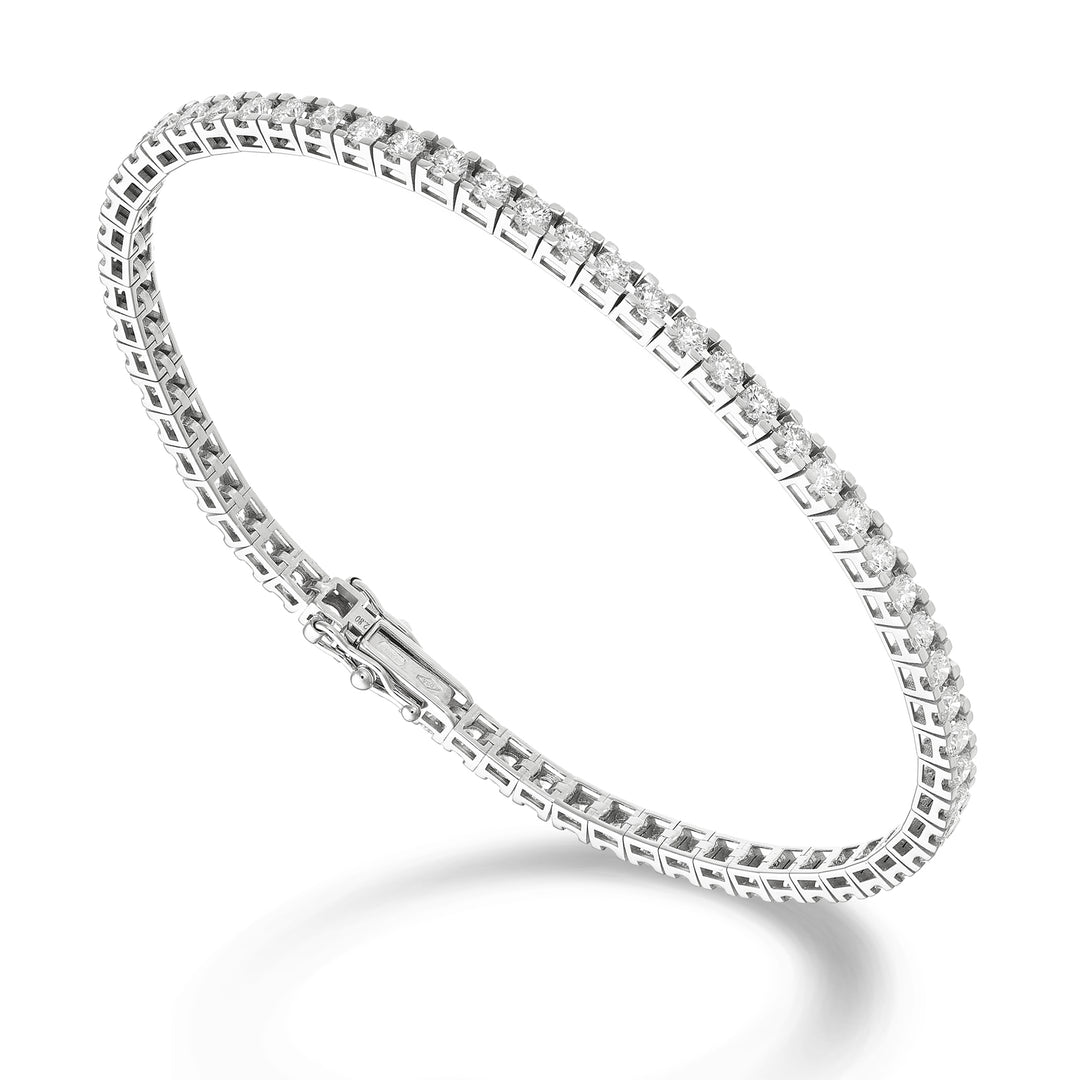 World Diamond Group Tennisarmband mit heller quadratischer Lünette, je 0,045 ct BTQ800D0045-170-25343110286