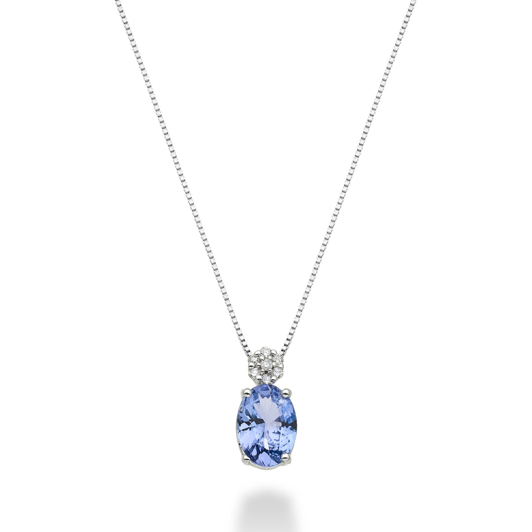 Nihama cl 18k tanzanite n. ovale 7x5 ct.0,60 diam. ct.0,05 ND5025O4TZN