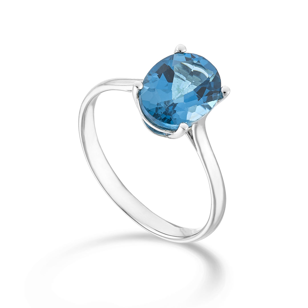 Mikiko une topaze bleue de Londres ovale 18 carats 9x7 ct.2,00 MA5173O4TPBL