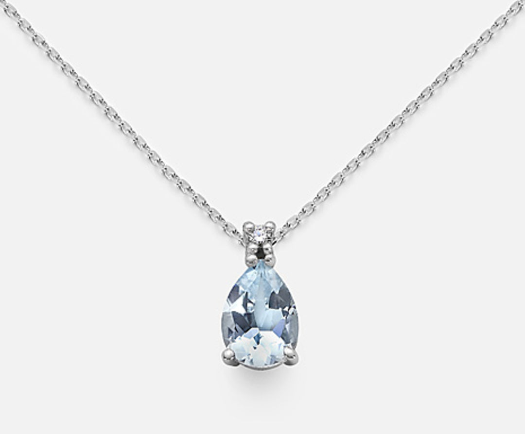 Mikiko cl 18k Aquamarin Tropfen 7x5 ct.0,43 Durchm. ct.0,015 MD5038O4AM
