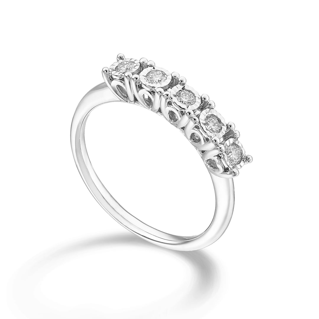 Mikiko an 18k 5 pierres 0,20 ct taille 2 MA5178O4BR020