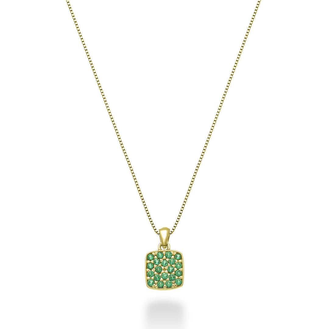 Nihama cl 18 carats émeraude carré 0,09 ct or jaune ND5164O1SMR