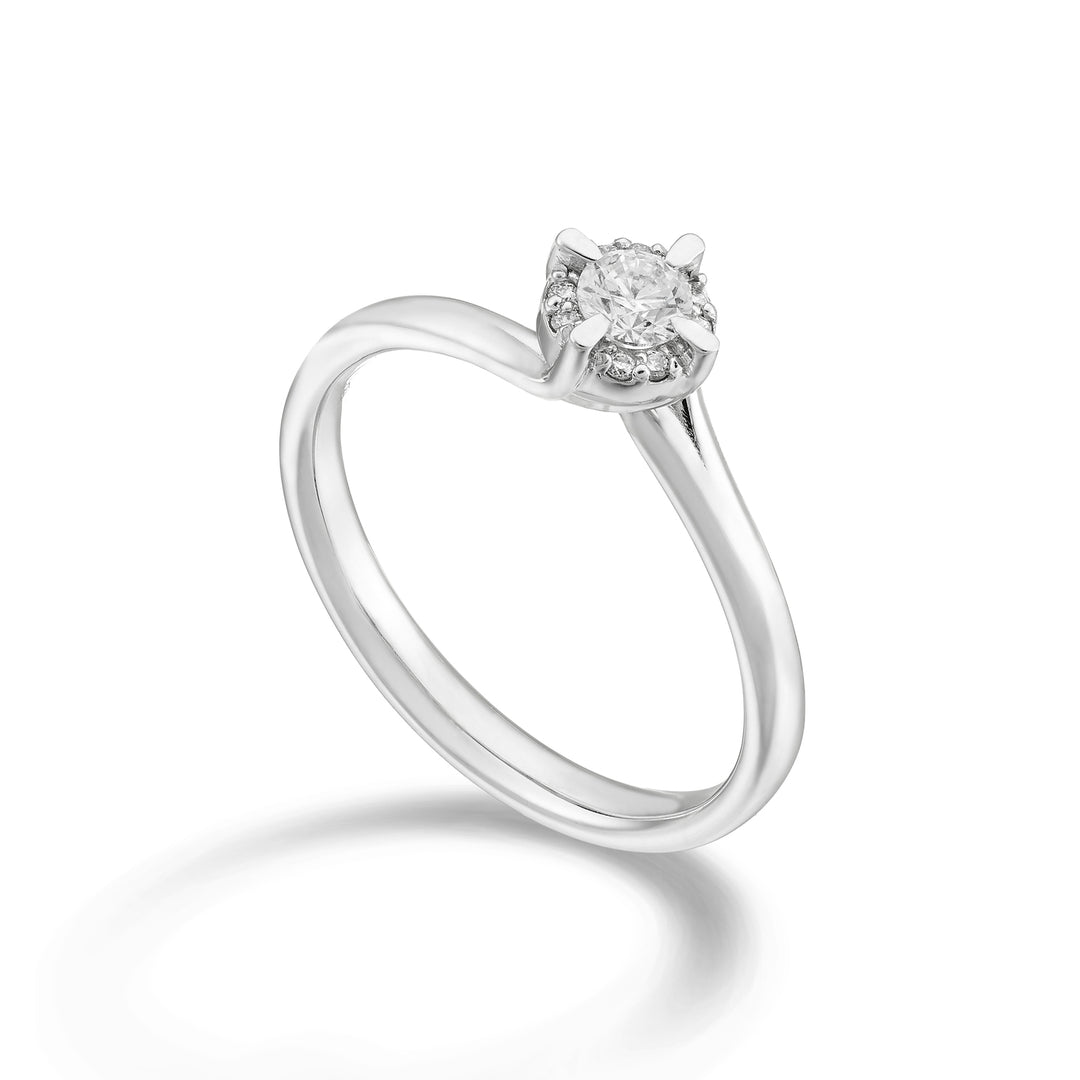 Bague solitaire World Diamond Group diam entre griffes, cen. 0,30ctASLC422DI30-24088110056