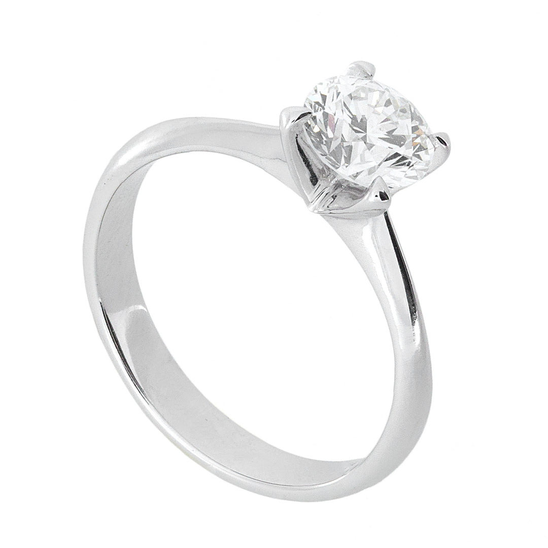 Golay solitaire ring with 4 triangular prongs ASL001WDI-21351110063