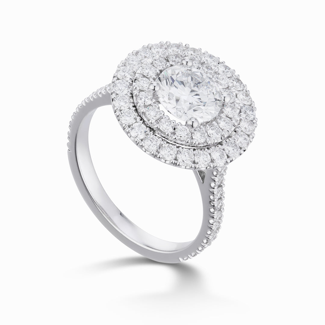 X-Diamond anello centr 1.ct doppio contorno e gambo diam lgd XDAMP010DI-23194110153