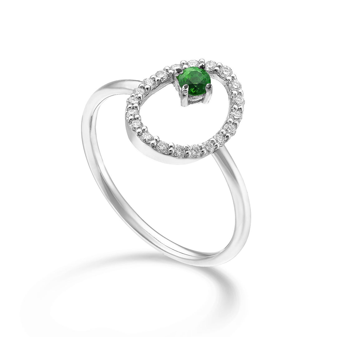 World Diamond Group an 18k "ovale" smeraldo n. ct.0,07 diam. ct.0,15 GA5183O4SMN022