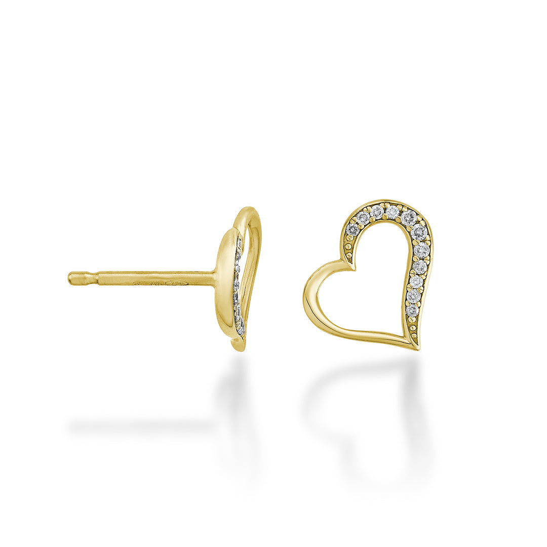 Mikiko ou coeur or jaune lisse 18 carats diam. ct.0,08 MO5059O1BR008