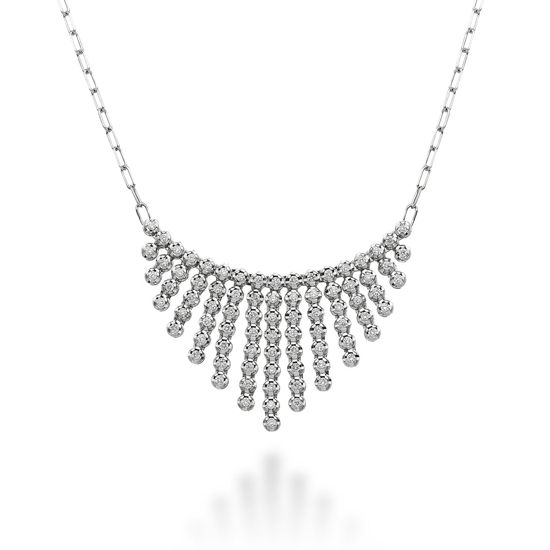 Golay-Halsband aus mehreren Steinen mit „V“-Muster. rund GMPF004DI-23241110026