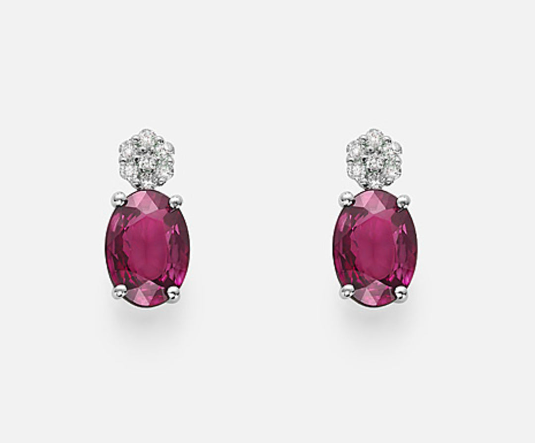 Mikiko or 18k oval ruby ​​7x5 ct.1,80 diam. ct. 0.08 MO5014O4RBC