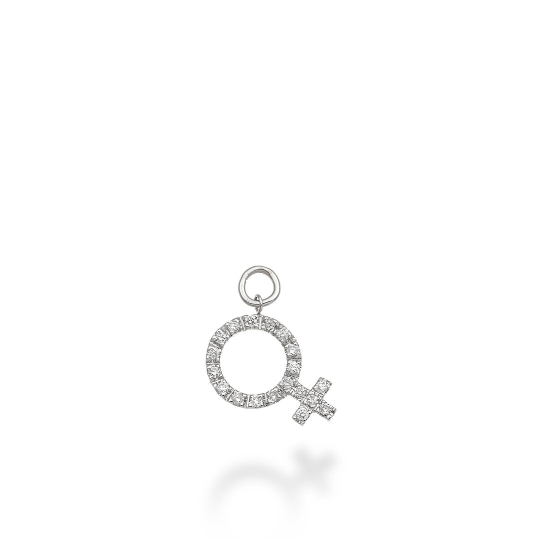 World Diamond Group charme symbole femme 18 carats ct.0,15 g vs or blanc GCH215DIO4